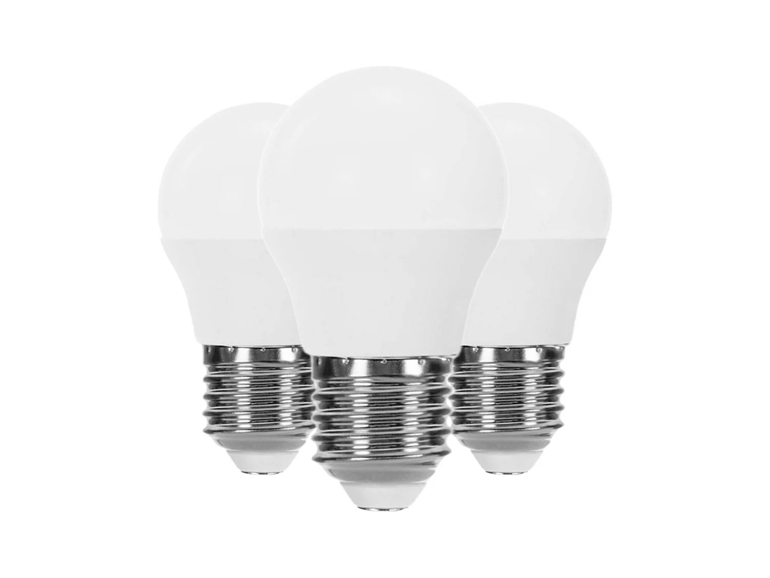Confezione da 3 Lampadine LED Sferiche E27 6W Equi.40W 470lm 15000H Primer Leader