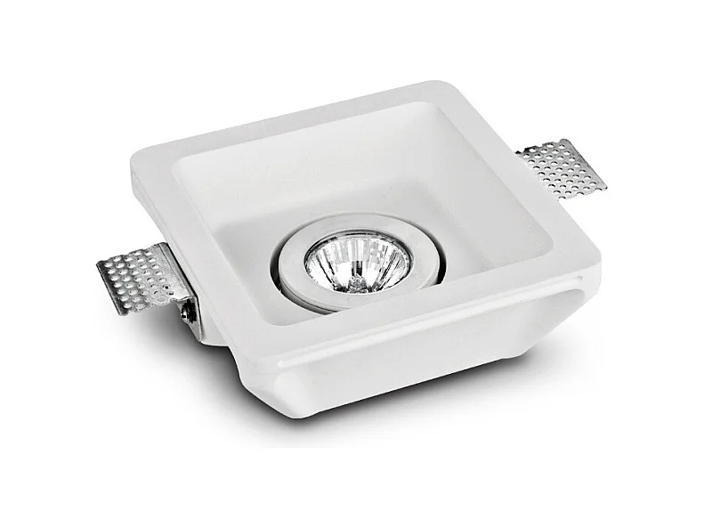 Aro Downlight Integración Escayola/Pladur Cuadrado para Bombilla LED GU10 / GU5.3 Corte 158x158 mm UGR17 Blanco