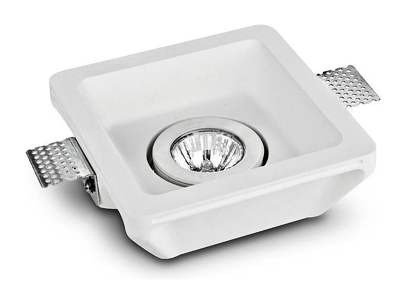 Aro Downlight Integración Escayola/Pladur Cuadrado para Bombilla LED GU10 / GU5.3 Corte 158x158 mm UGR17 Blanco