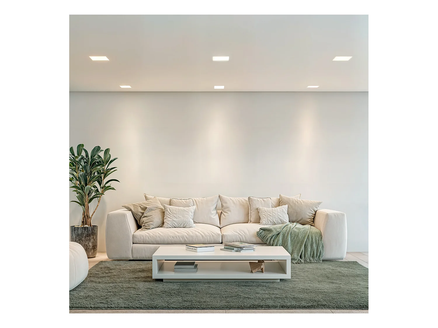 Pannello Downlight Integrazione Cartongesso LED Quadrato 9W Foro 183x183 mm UGR17 2700K Bianco Caldo