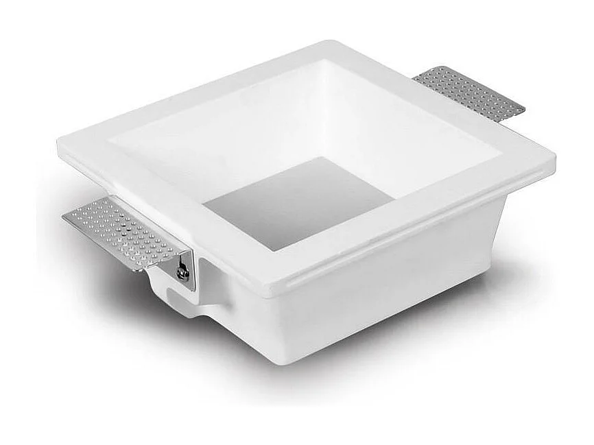 Collerette Downlight LED Intégration Plâtre/Pladur Carrée 9W Coupe 183x183 mm UGR17 2700K Blanc chaud