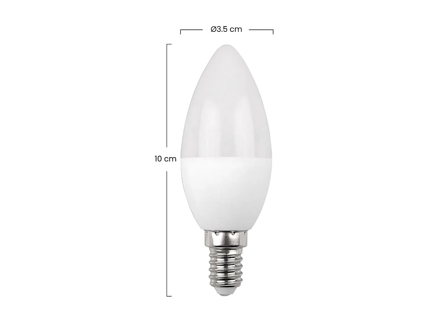 Pack 3 Lampadine LED a Candela E14 6W Equi.40W 470lm 15000H Primer Leader