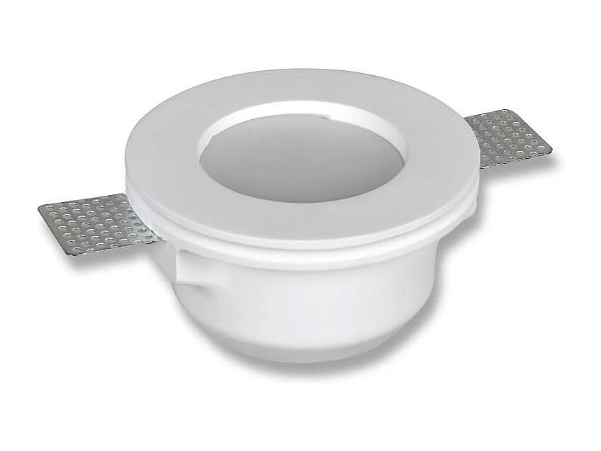 Aro Downlight Integración Escayola/Pladur Circular para Bombilla LED GU10 / GU5.3 Corte Ø133 mm Blanco