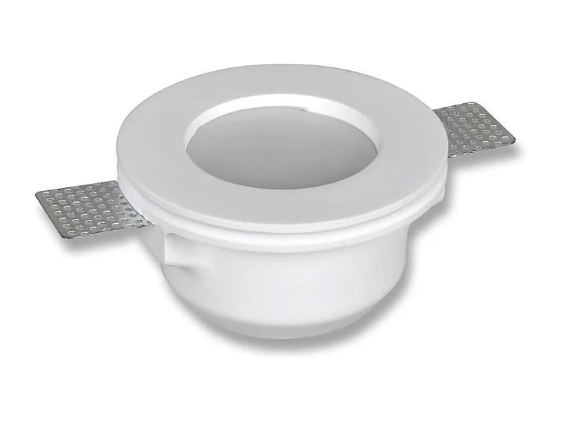 Aro Downlight Integración Escayola/Pladur Circular para Bombilla LED GU10 / GU5.3 Corte Ø133 mm Blanco