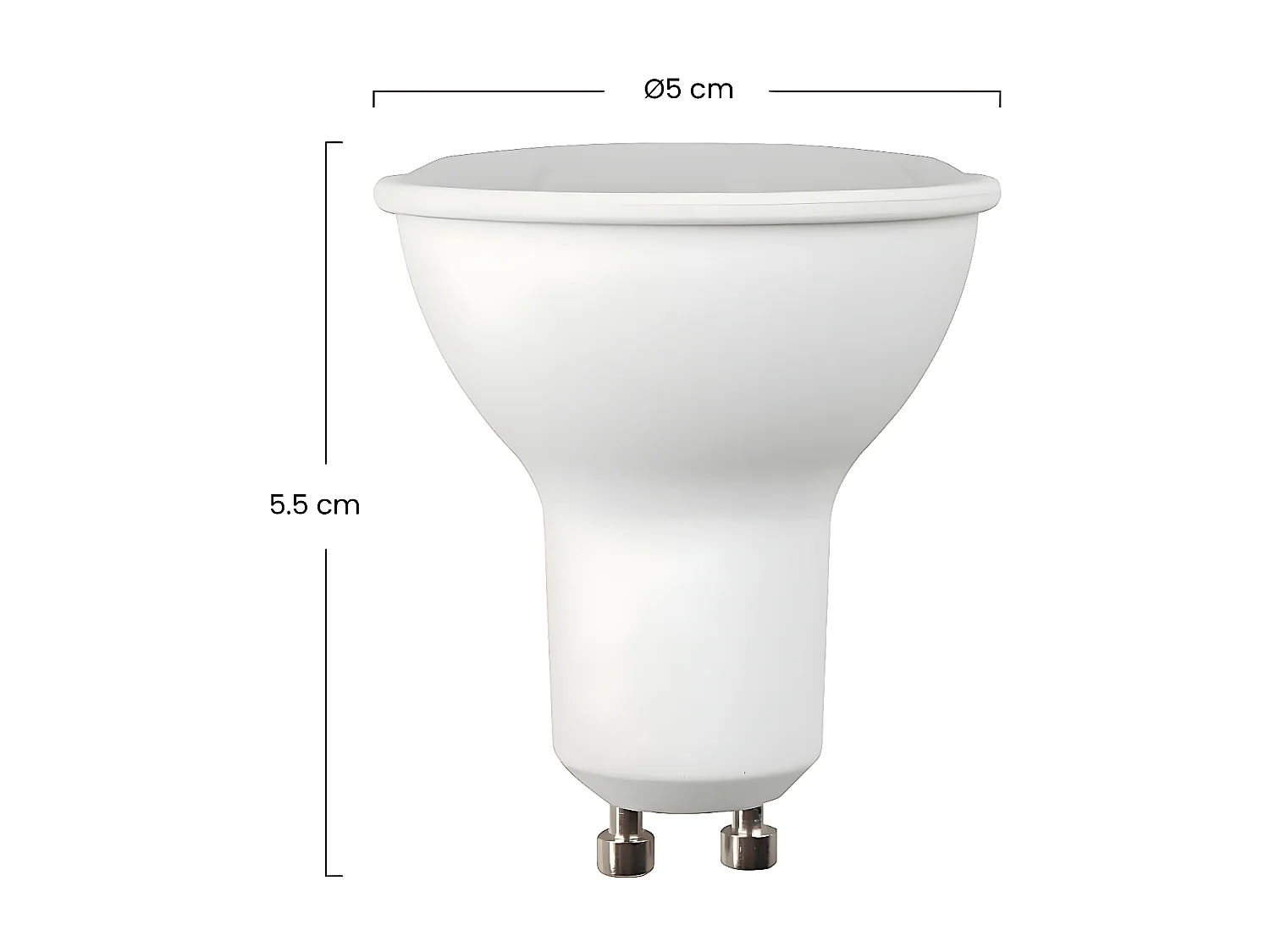 Confezione da 5 Lampadine Faretto LED GU10 6W Equi.50W 540lm 15000H Primer Leader