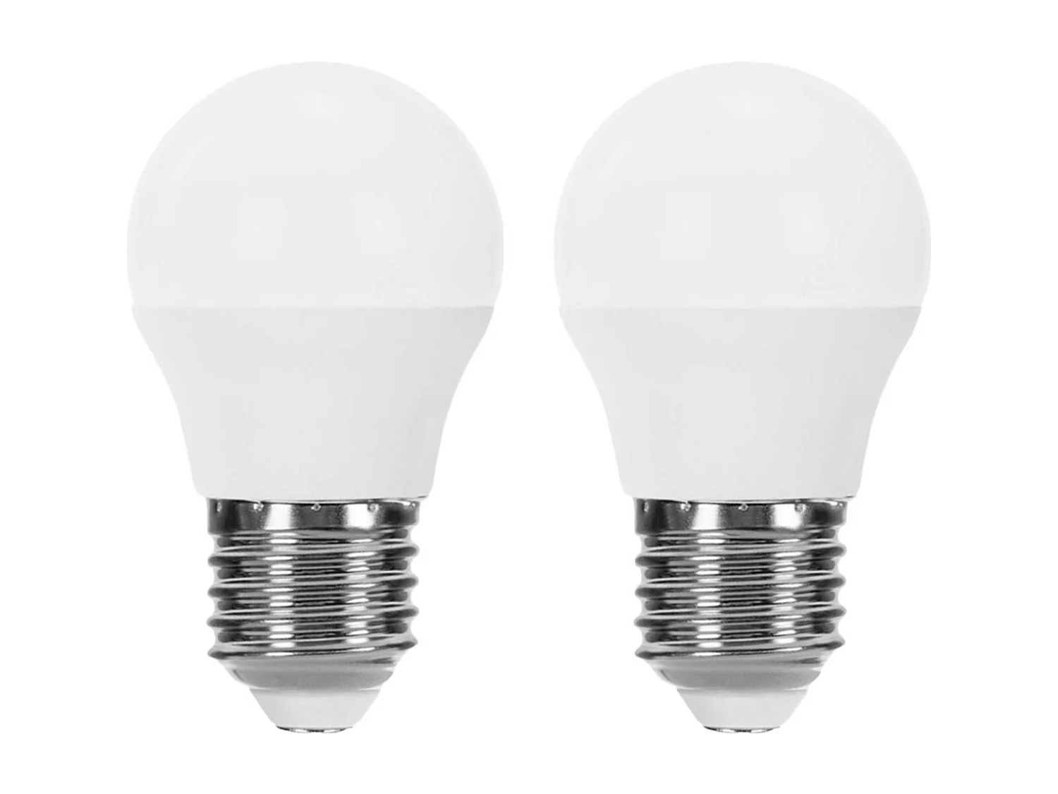 Pack 2 Lampadine LED Sferiche E27 6W Equi.40W 470lm 10000H 1Primer Leader