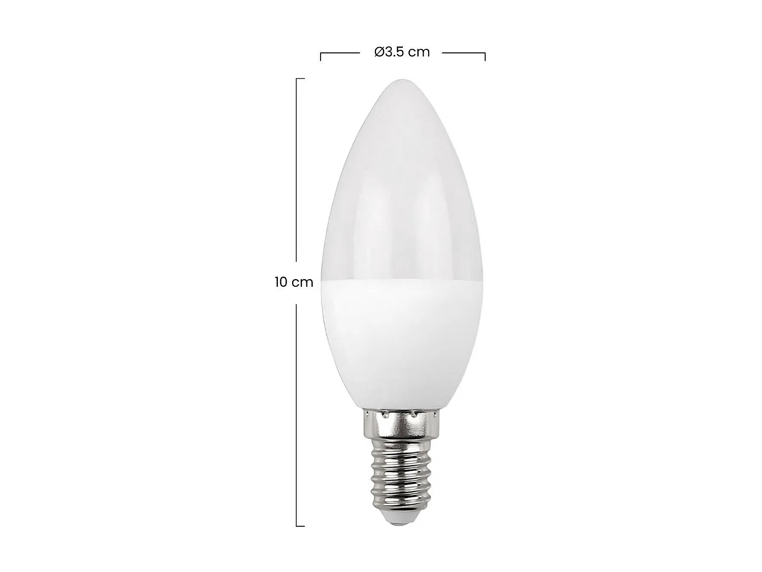 Pack 3 Lampadine LED a Candela E14 6W Equi.40W 470lm 15000H Primer Leader