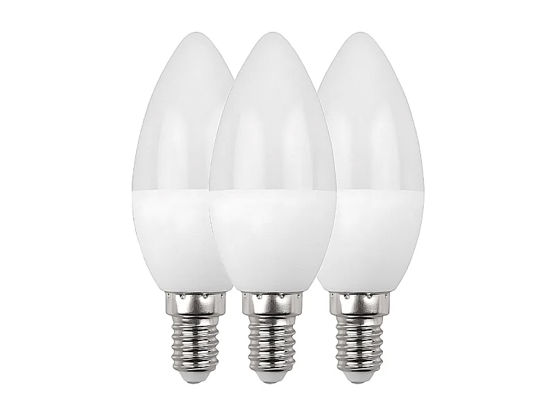 Pack 3 Lampadine LED a Candela E14 6W Equi.40W 470lm 15000H Primer Leader