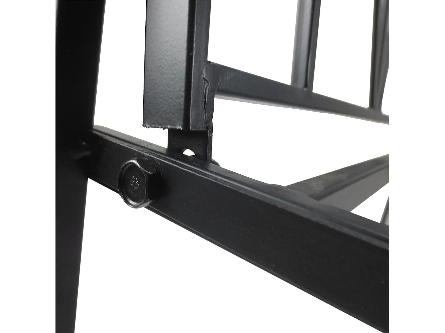 Arche de jardin avec banc 2 places dim. 115L x 54l x 203H cm métal thermolaqué noir