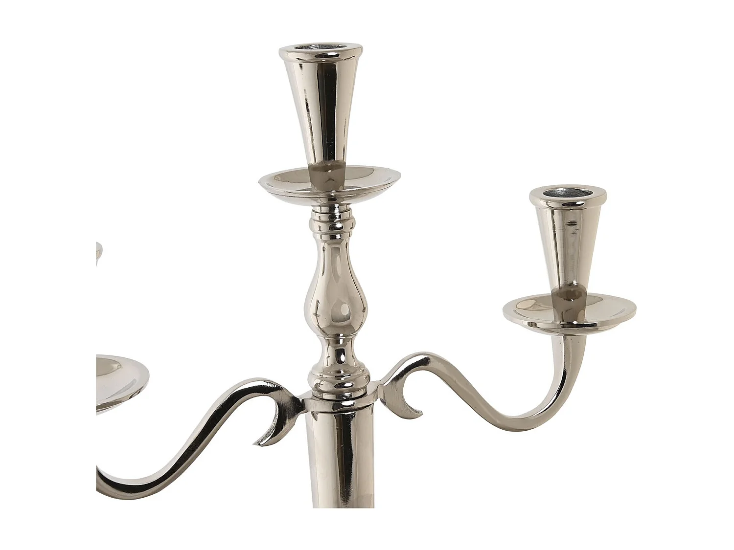 CANDELABRO ALUMINIO ACRILICO 30X12X46 CROMADO