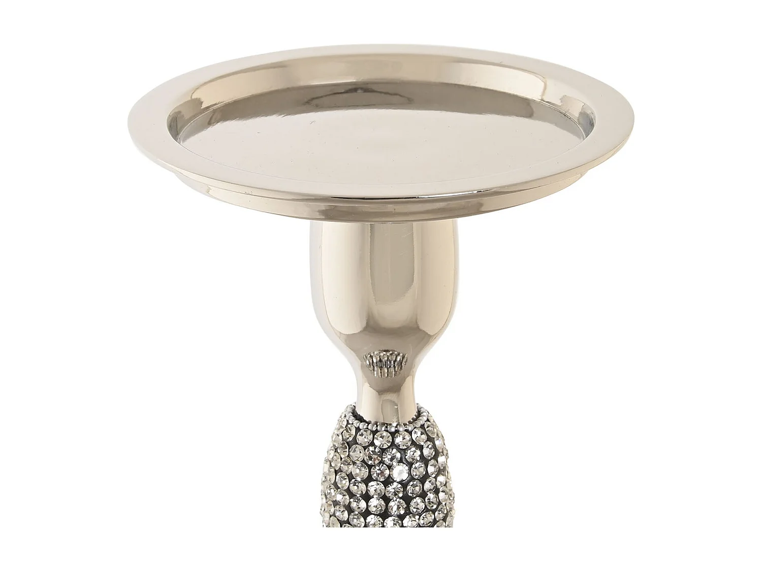 PORTAVELA ALUMINIO ACRILICO 12X12X36 PLATEADO