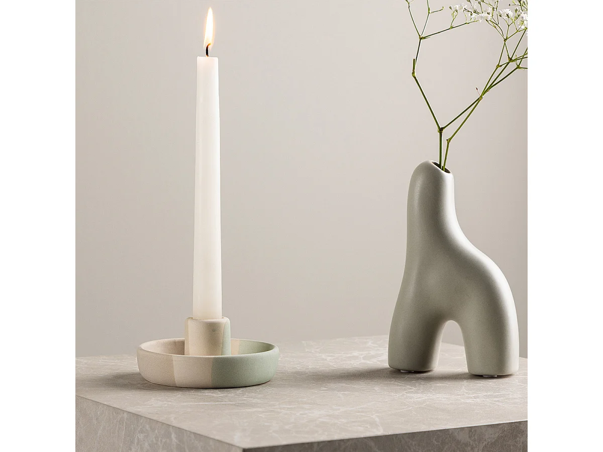 Bougeoir en Céramique "Otis" 11cm Multicolore