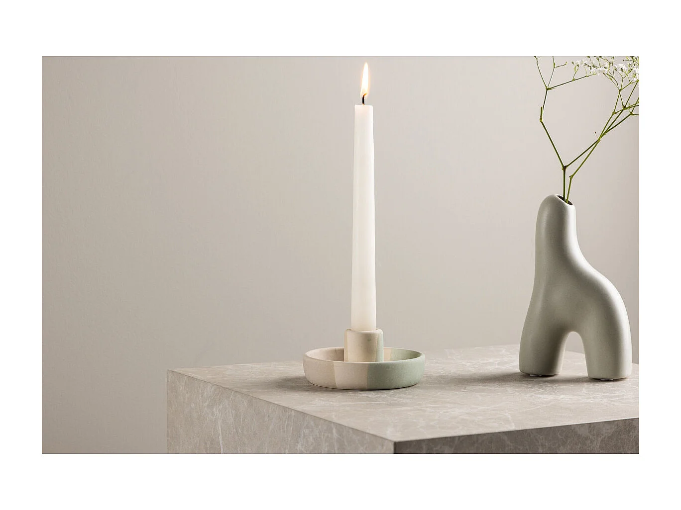 Bougeoir en Céramique "Otis" 11cm Multicolore