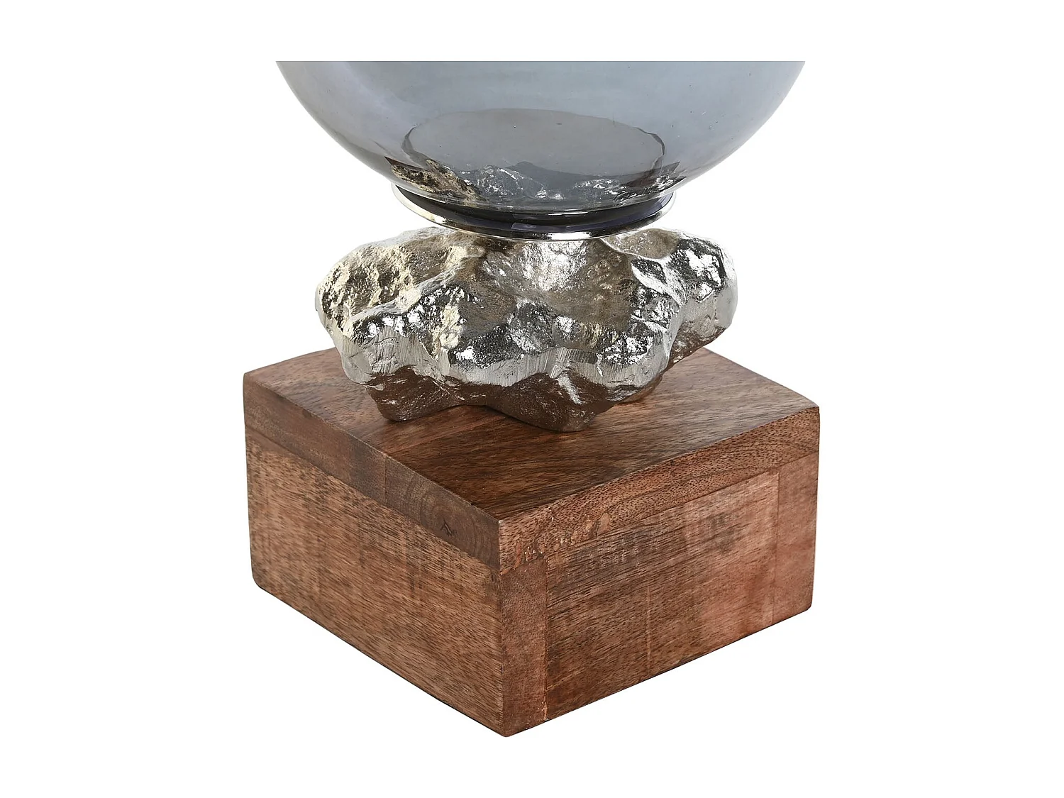 PORTAVELA CRISTAL ALUMINIO 16,5X16,5X38,5