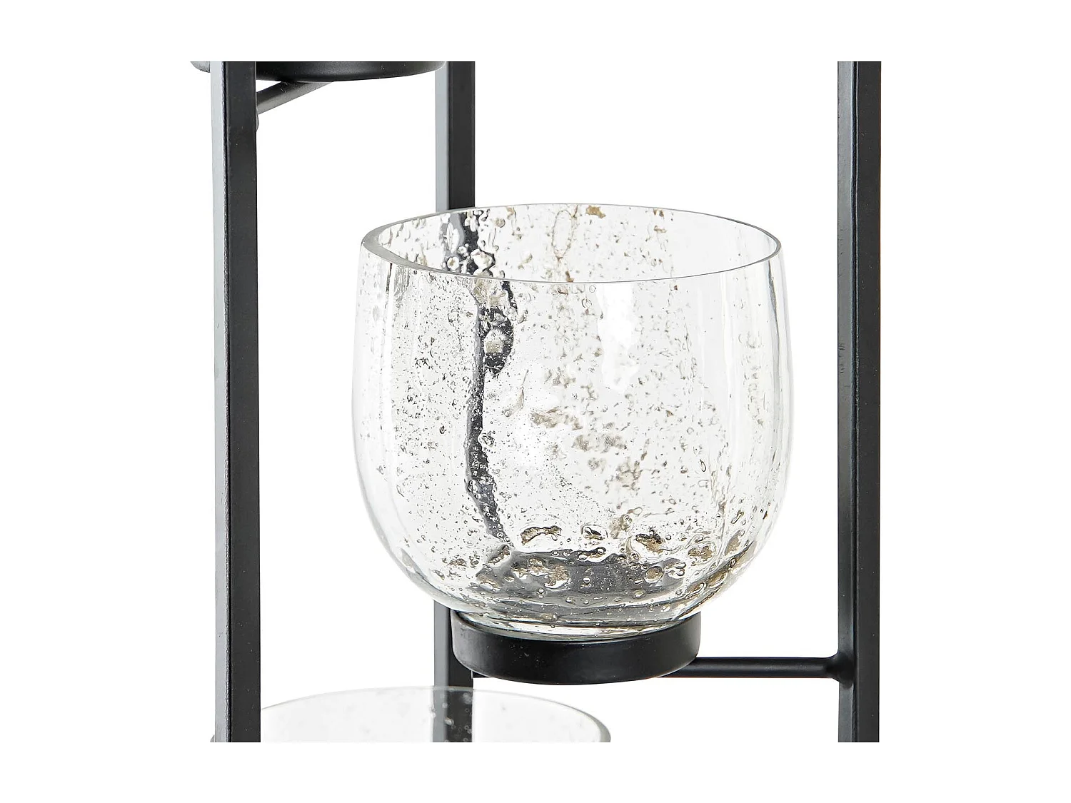 PORTAVELA HIERRO CRISTAL 18X18X76 5 PORTAVELAS