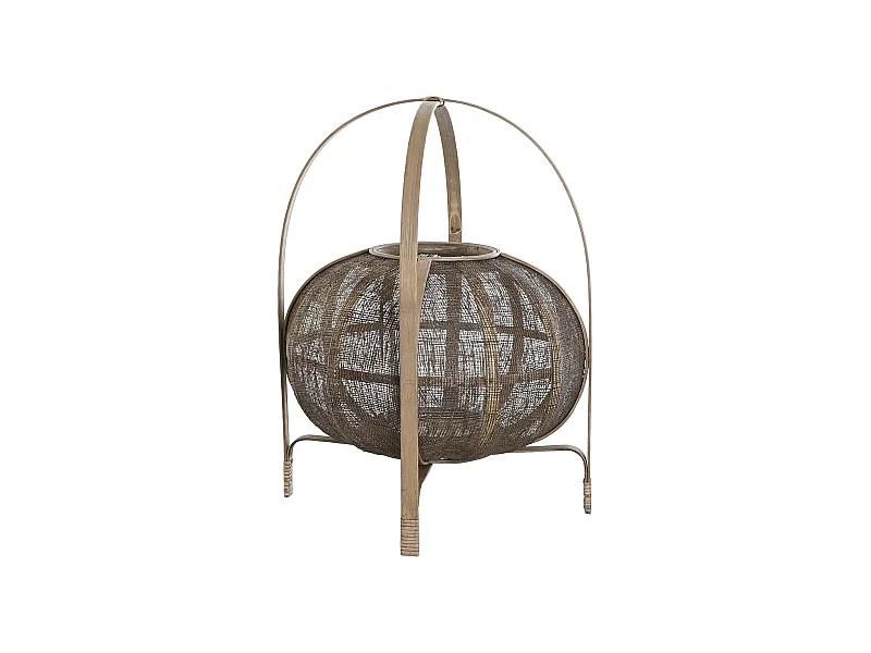 PORTAVELA BAMBU LINO 35X35X47 NATURAL MARRON