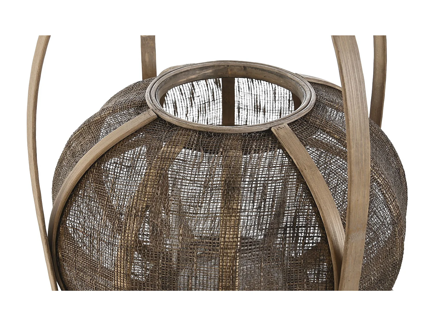 Porte bougie en bambou naturel marron 35x35x47 cm - Décoration rustique et élégante