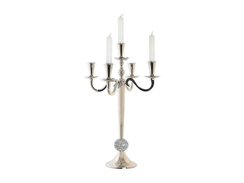 CANDELABRO ALUMINIO ACRILICO 30X30X47 CROMADO