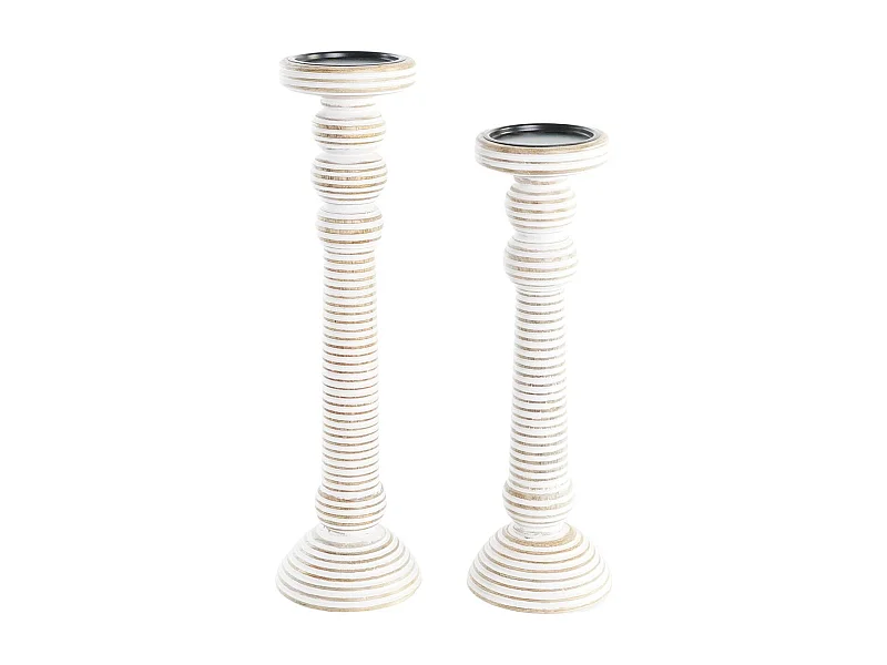 PORTAVELA SET 2 MANGO HIERRO 15X15X53 DECAPE