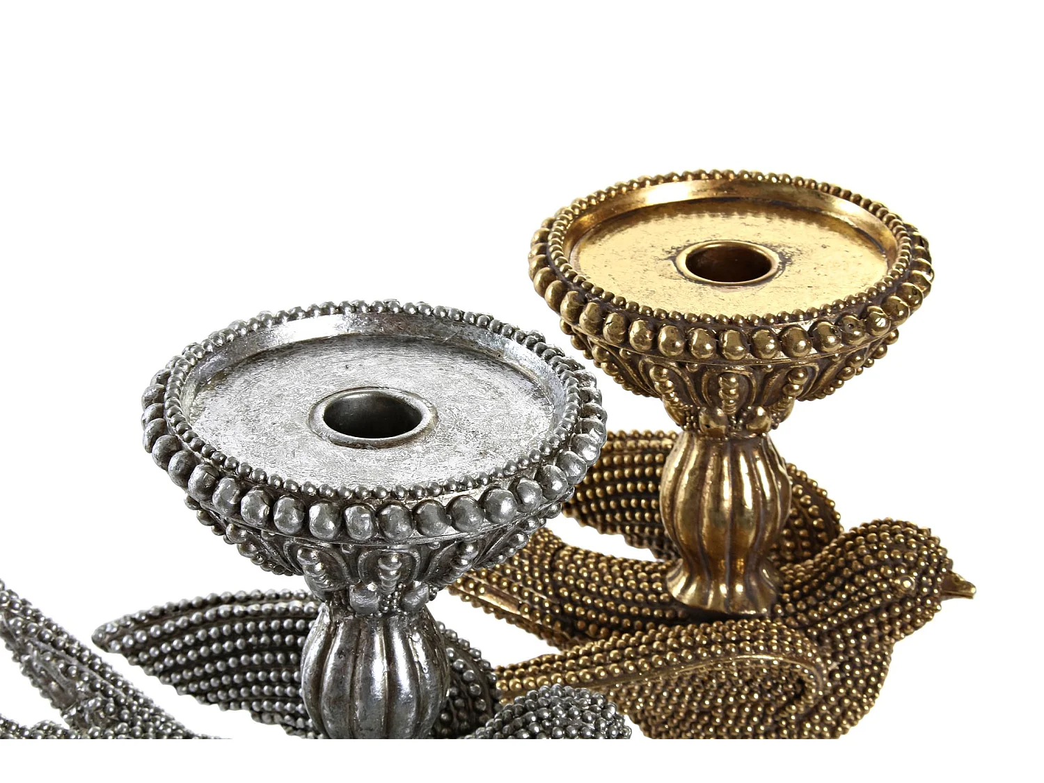 Świecznik z żywicy 17x11x25 Ptak 2 Assort. Baanvalú