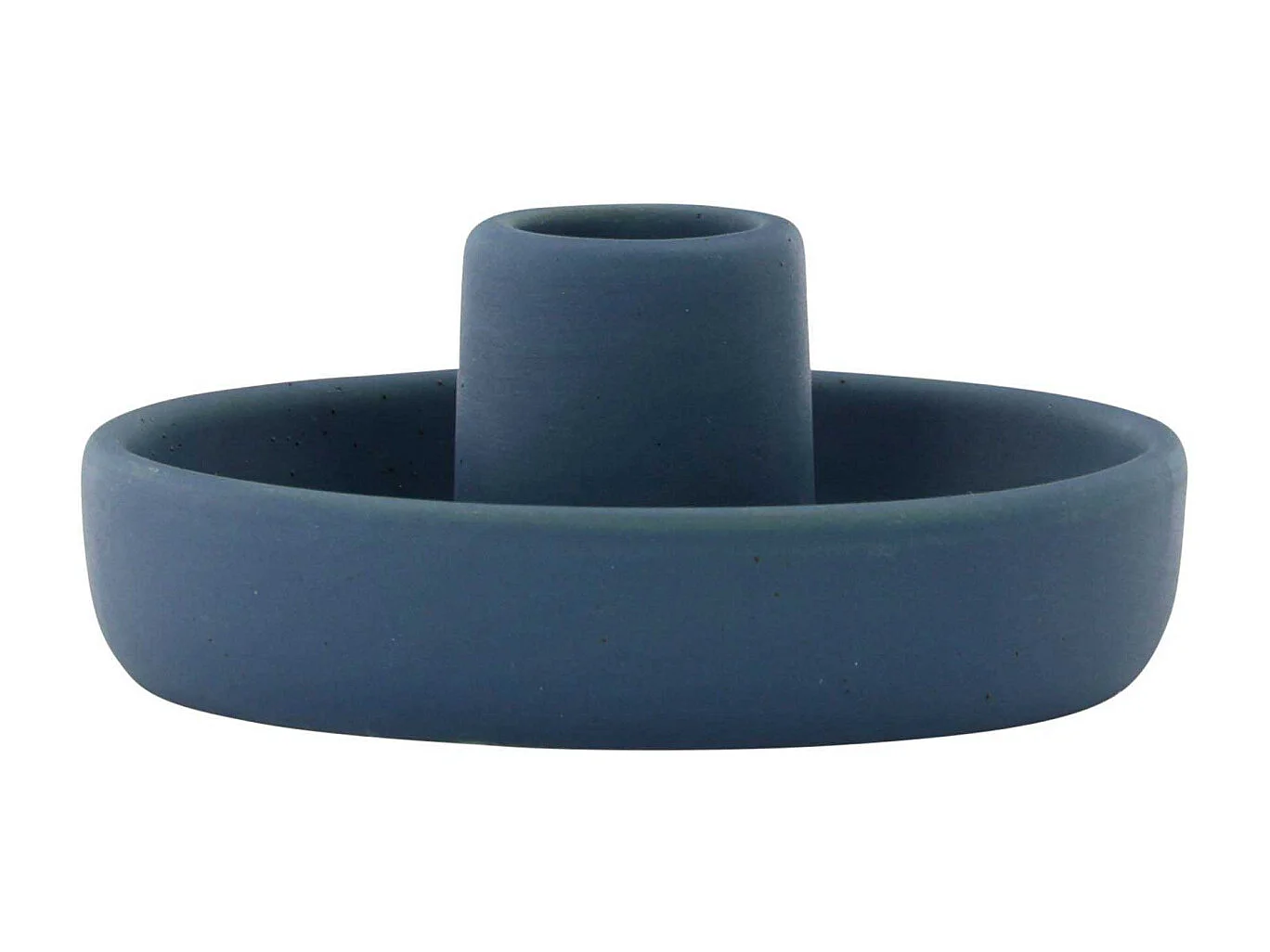 Bougeoir en Céramique "Otis" 11cm Bleu Foncé