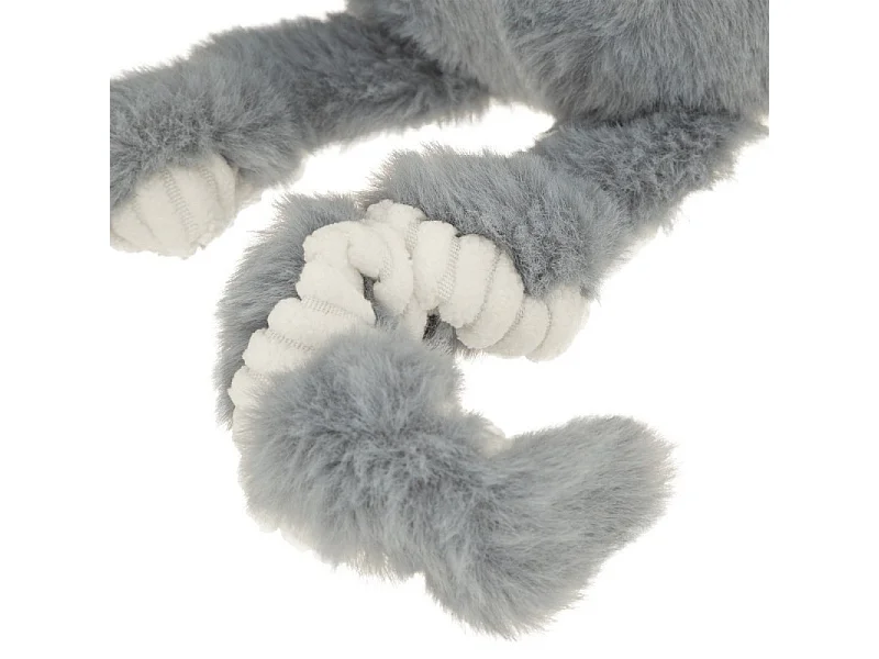 Peluche Pulpo poliéster gris 16x22x14 cm