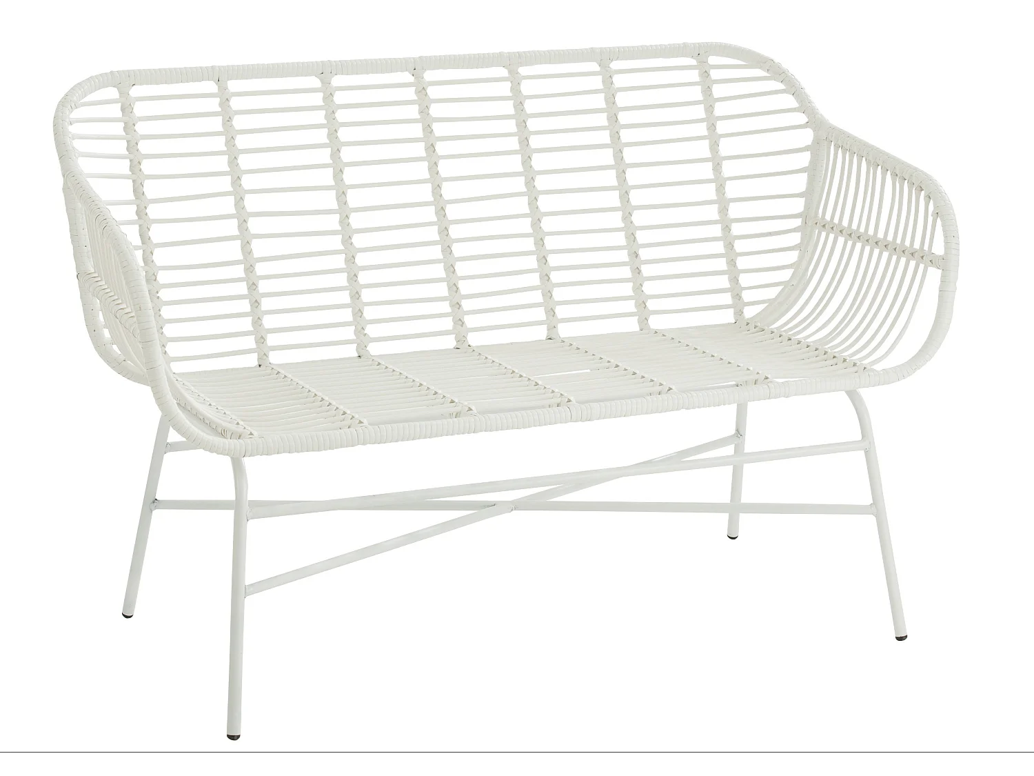 Banc de Jardin Design "Celeste" 128cm Blanc