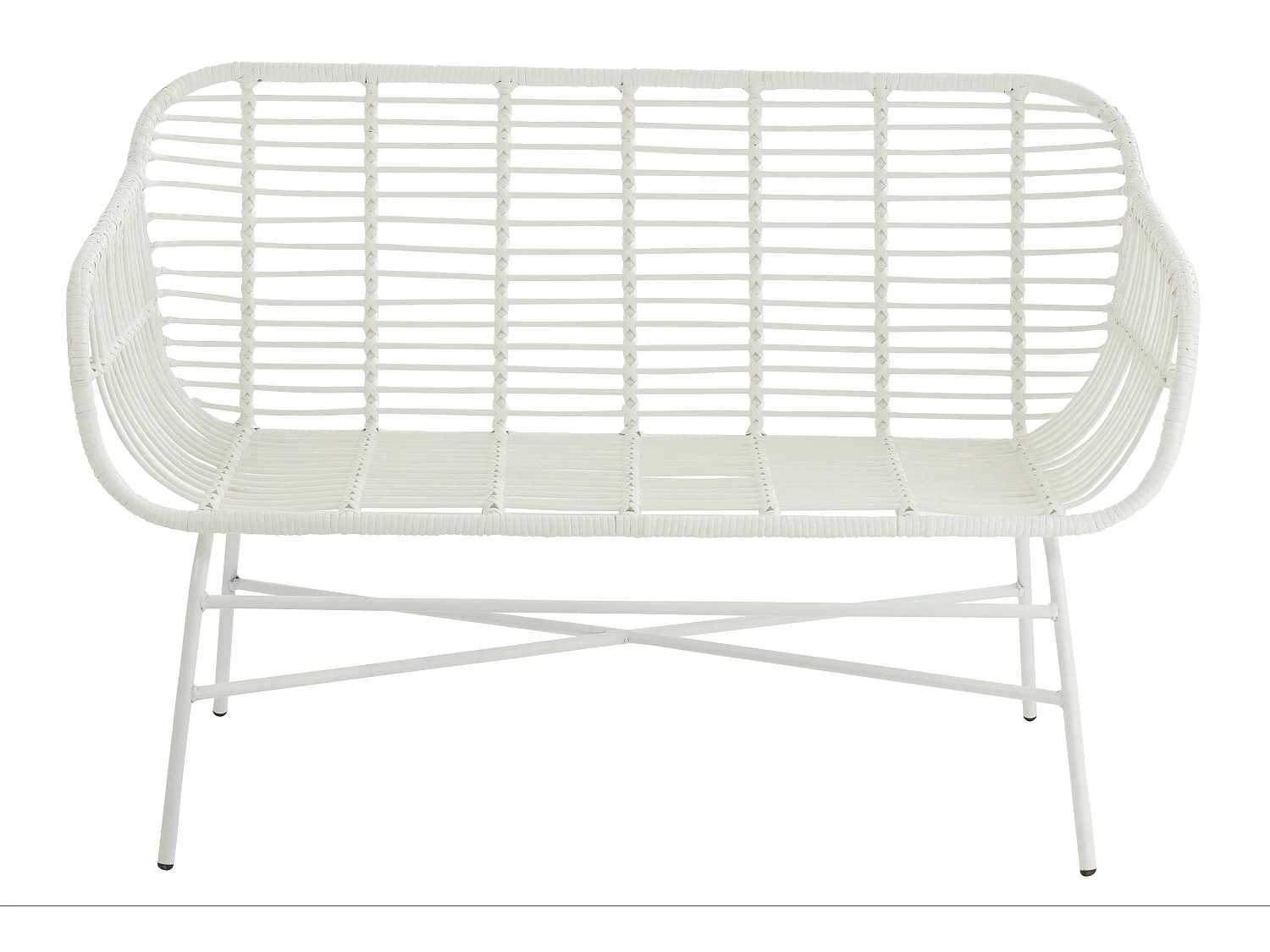 Banc de Jardin Design "Celeste" 128cm Blanc