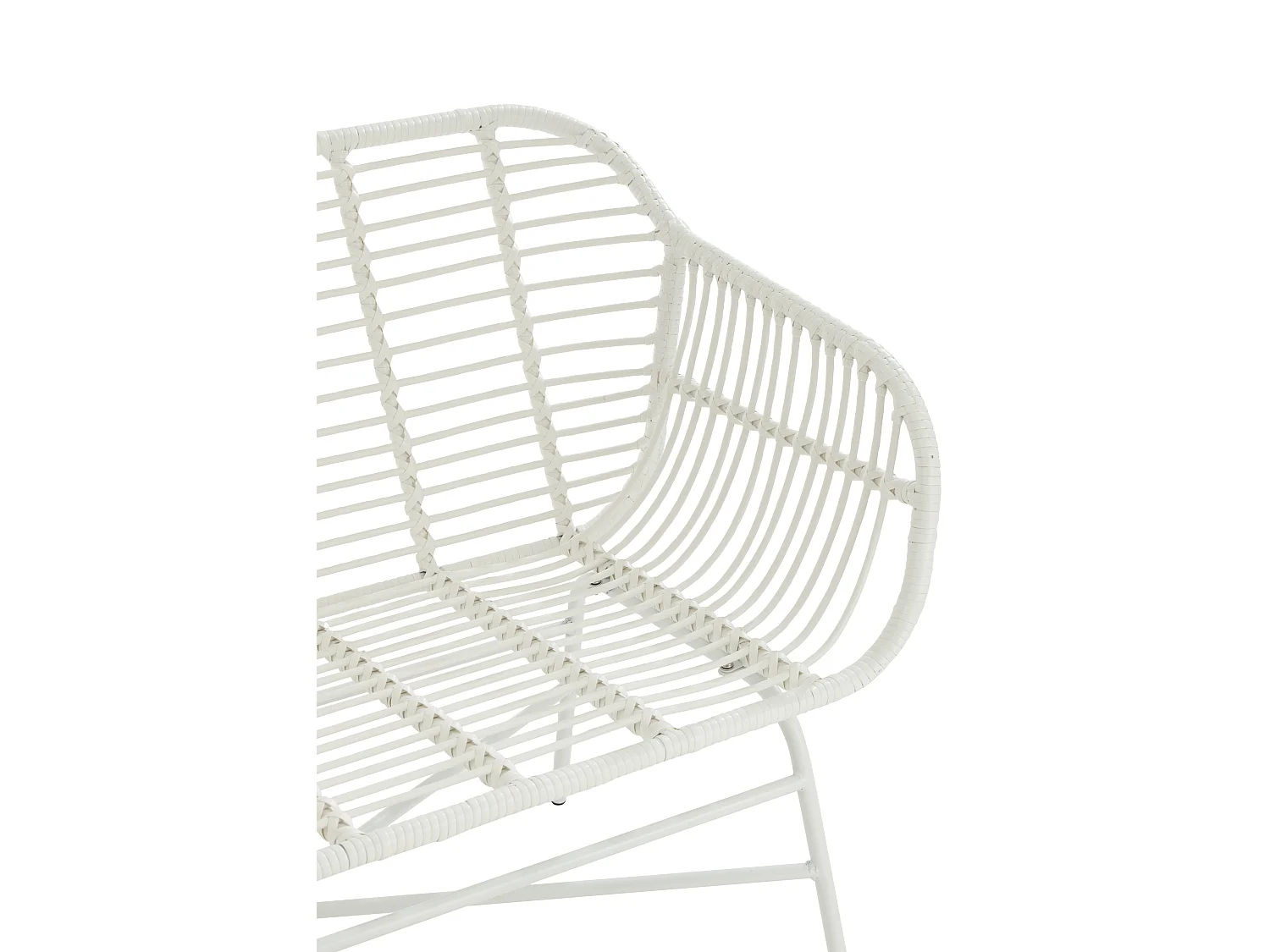 Banc de Jardin Design "Celeste" 128cm Blanc