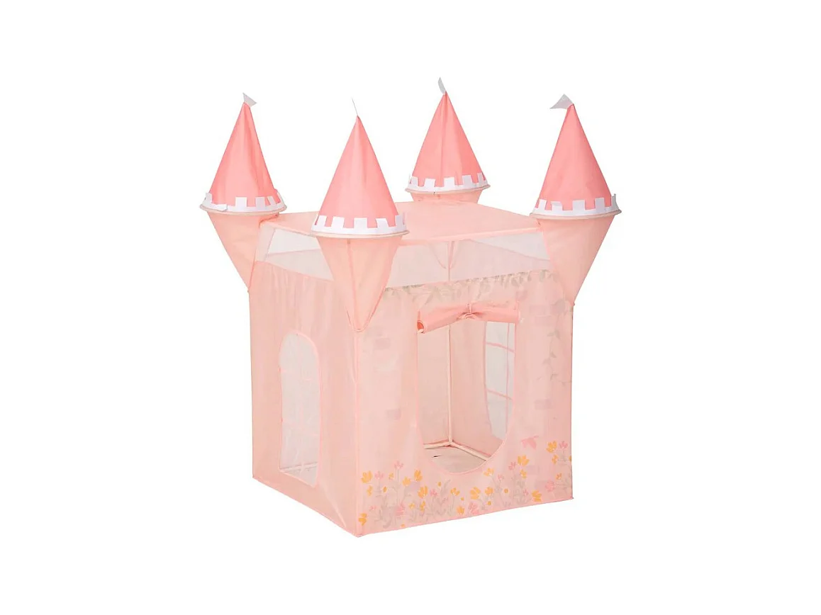 Cabane de jeu en polyester rose 130x78x78cm