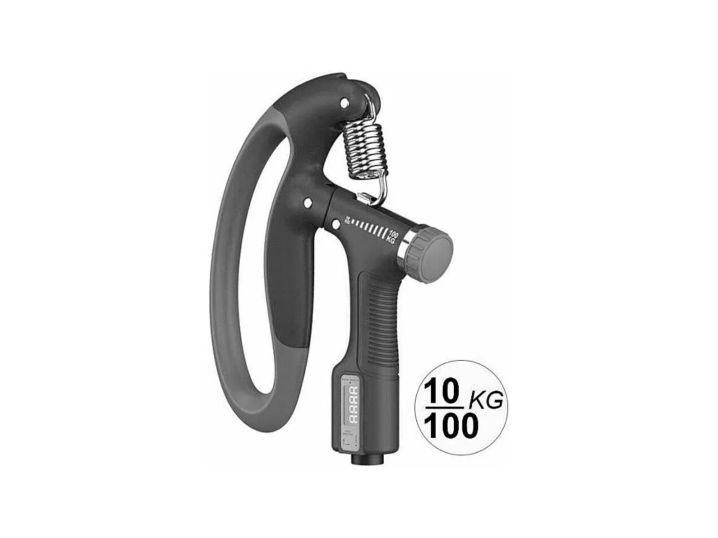 Pince de musculation à résistance réglable de 10 à 100 kgs avec compteur