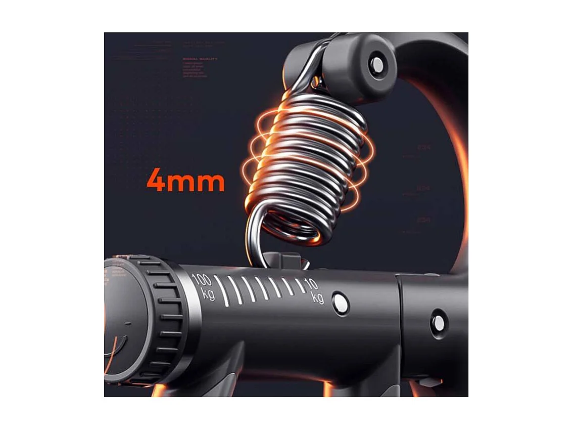 Pince de musculation à résistance réglable de 10 à 100 kgs avec compteur