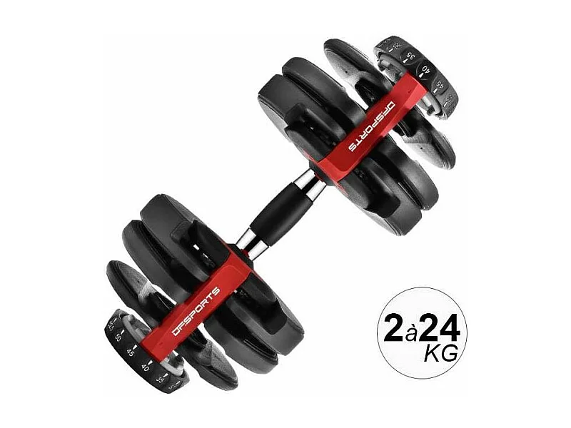Haltère à charge variable 2 à 24 Kg