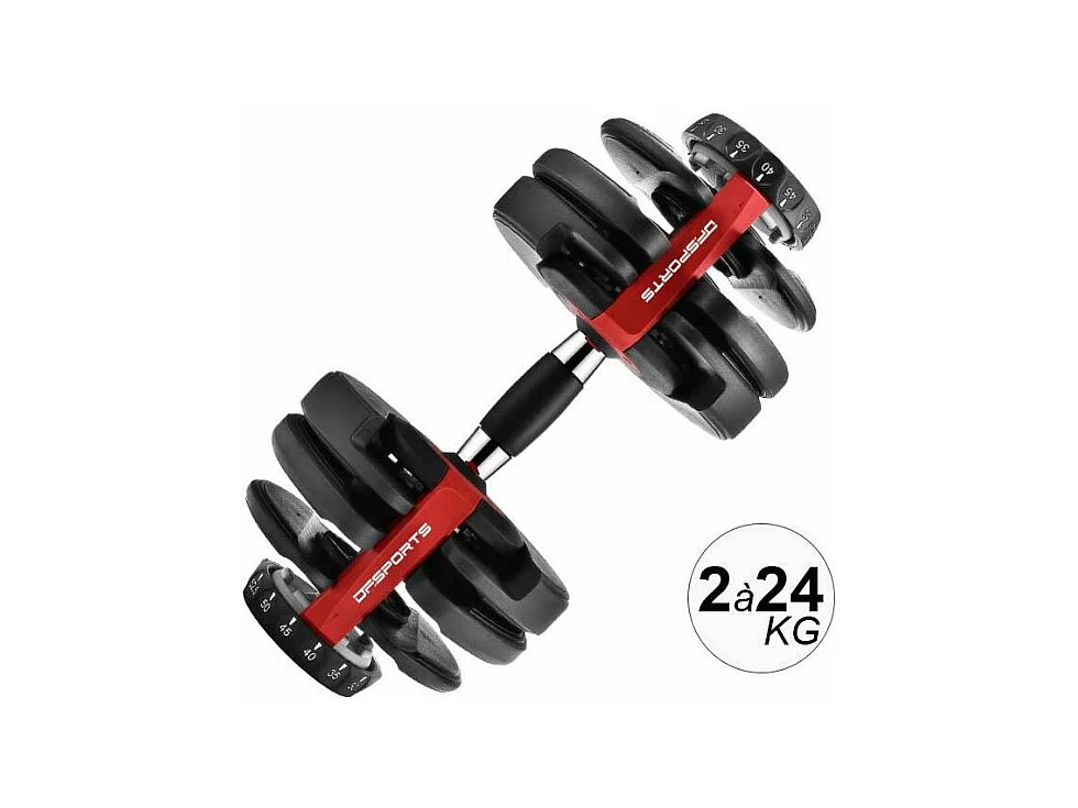 Haltère à charge variable 2 à 24 Kg