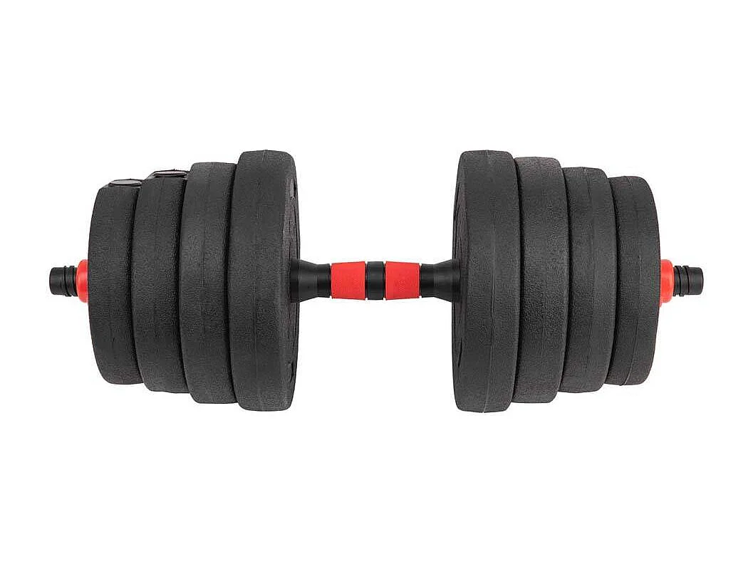 Haltères modulables 2 en 1 avec barre d'extension 26.5 kgs