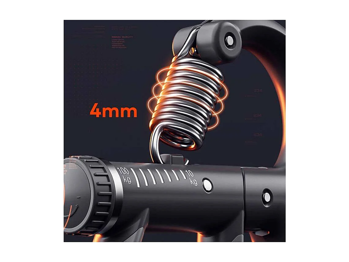 Pince de musculation à résistance réglable de 10 à 100 kgs avec compteur