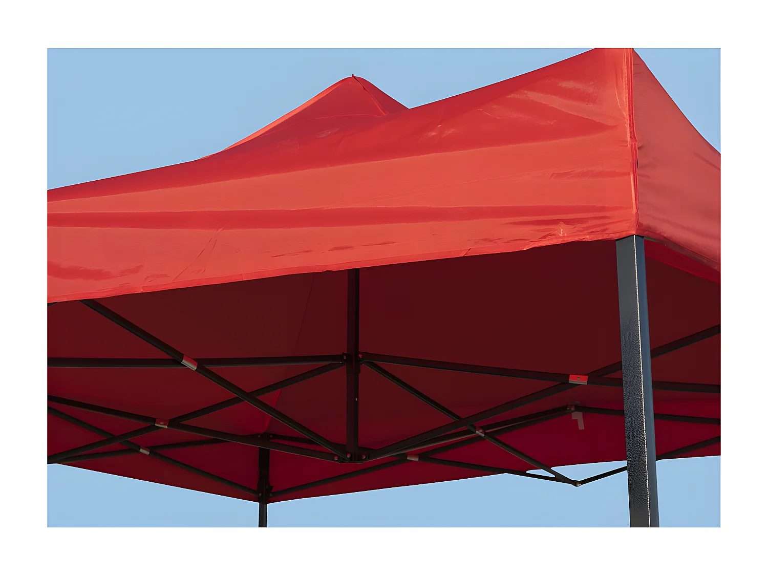 Carpa Plegable 3x3 Basic - Rojo - Impermeable - Cenador ideal para Jardín, Playa, Terrazas - Disponible en varios colores