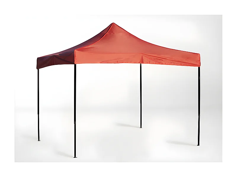 Carpa Plegable 3x3 Basic - Rojo - Impermeable - Cenador ideal para Jardín, Playa, Terrazas - Disponible en varios colores