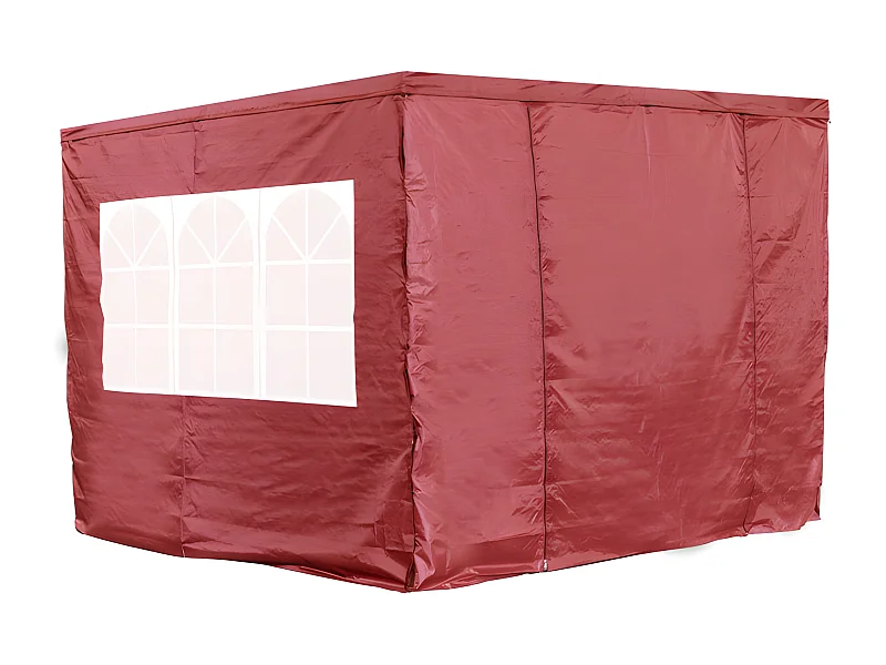 Packs Laterales Carpas Plegables - Pack 4 Laterales para Carpas 3x3 Master 2L1V1P - Rojo