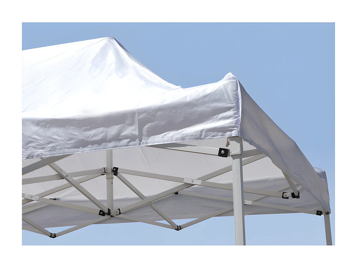 Carpa Plegable 3x2 Eco - Blanco - Impermeable - Cenador ideal para Jardín, Playa, Terrazas - Disponible en varios colores