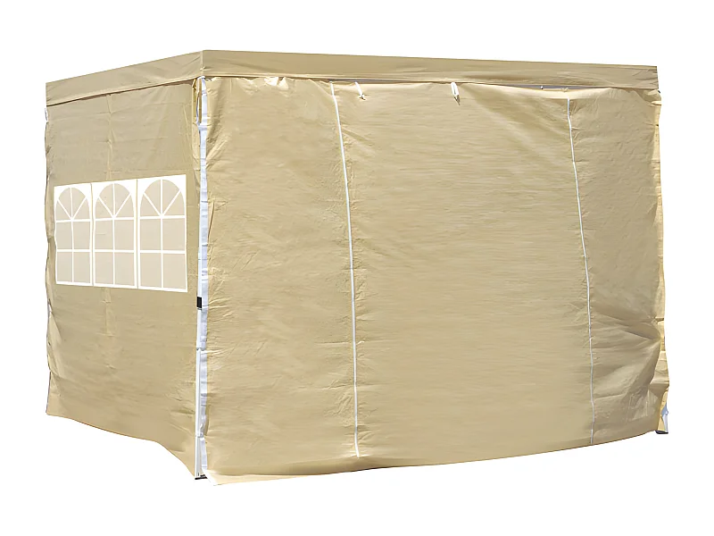 Packs Laterales Carpas Plegables - Pack 4 Laterales para Carpas 3x3 Master 2L1V1P - Crema