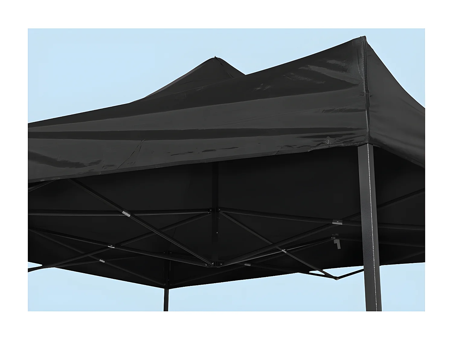 Carpa Plegable 3x3 Basic - Negro - Impermeable - Cenador ideal para Jardín, Playa, Terrazas - Disponible en varios colores