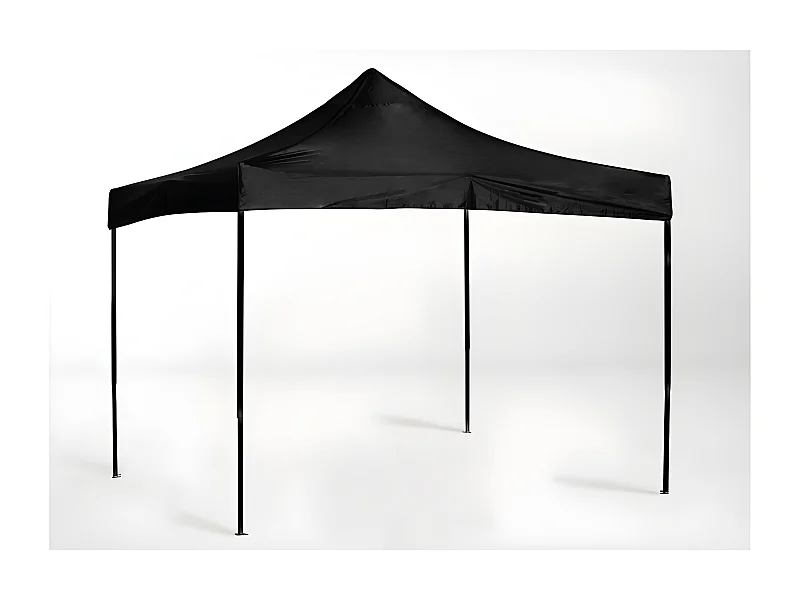 Carpa Plegable 3x3 Basic - Negro - Impermeable - Cenador ideal para Jardín, Playa, Terrazas - Disponible en varios colores