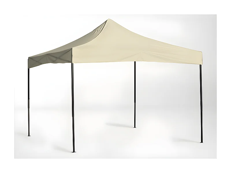 Carpa Plegable 3x3 Basic - Crema - Impermeable - Cenador ideal para Jardín, Playa, Terrazas - Disponible en varios colores