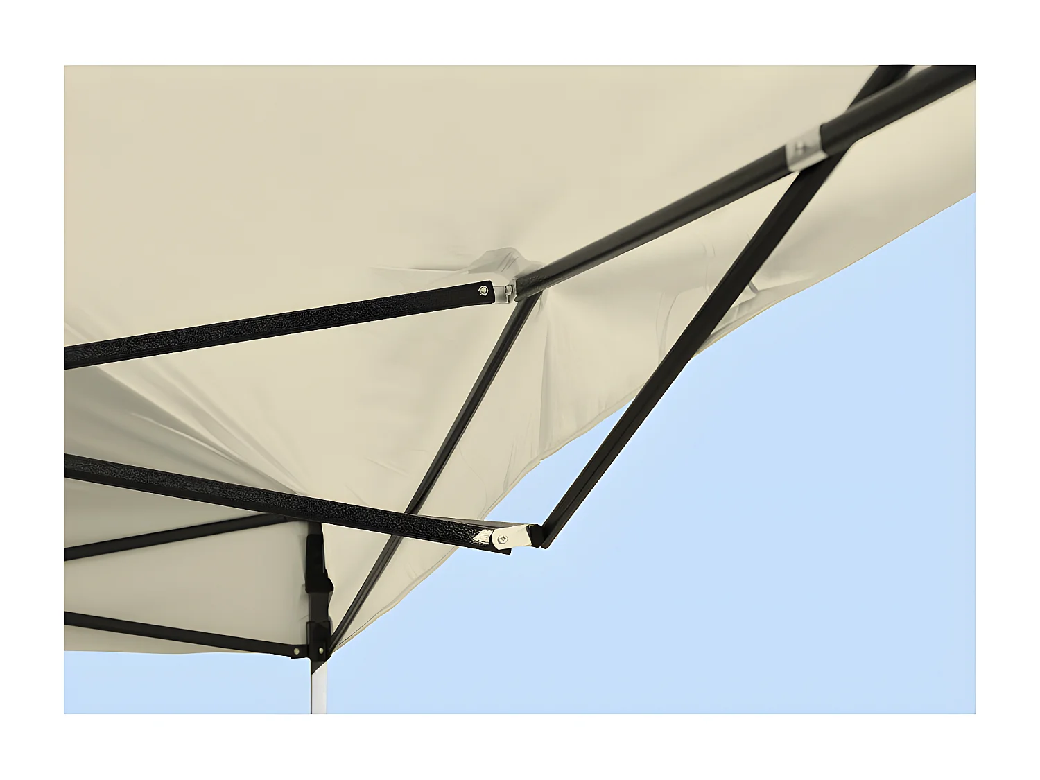 Carpa Plegable 3x3 Basic - Crema - Impermeable - Cenador ideal para Jardín, Playa, Terrazas - Disponible en varios colores