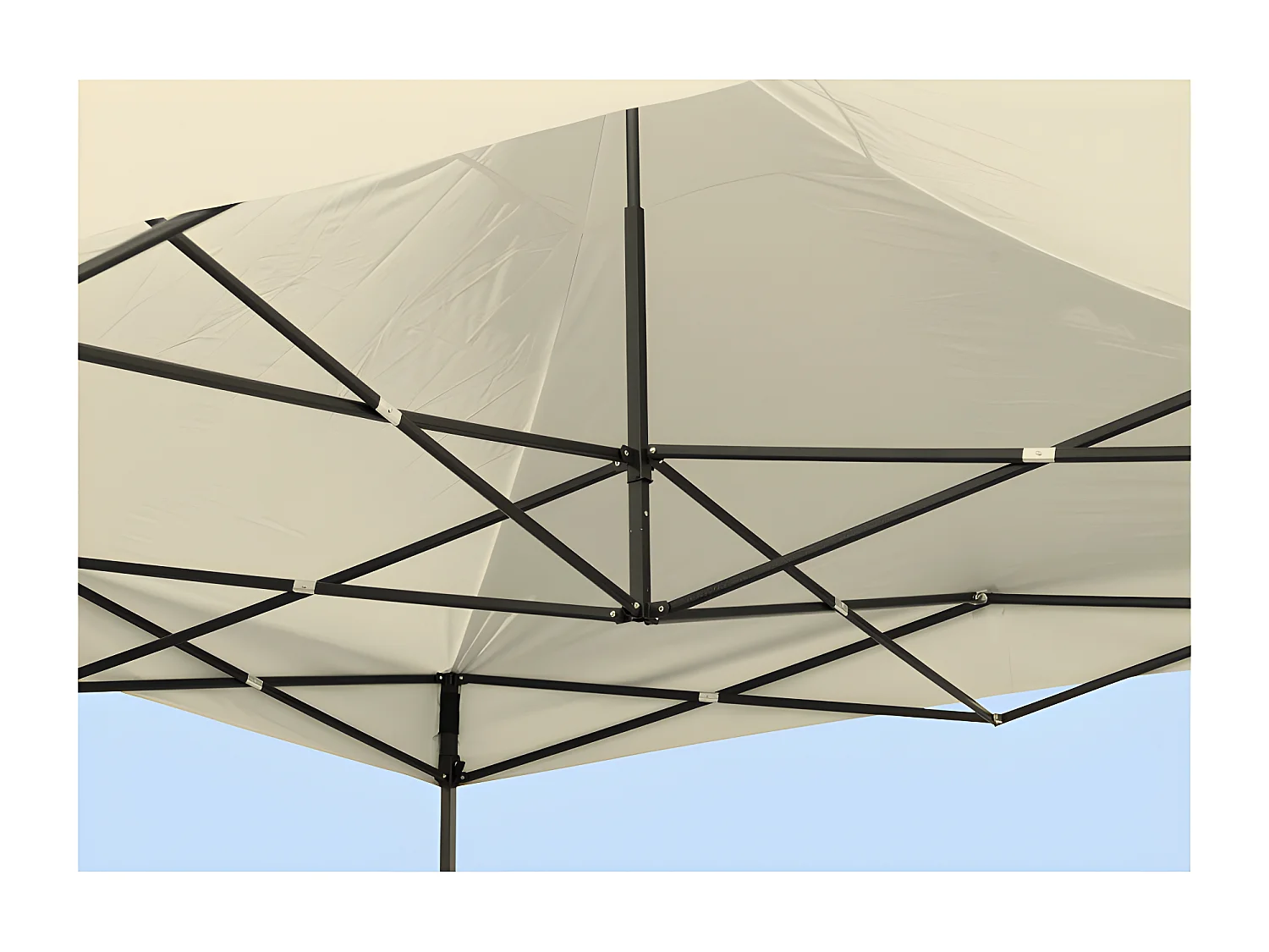 Carpa Plegable 3x3 Basic - Crema - Impermeable - Cenador ideal para Jardín, Playa, Terrazas - Disponible en varios colores