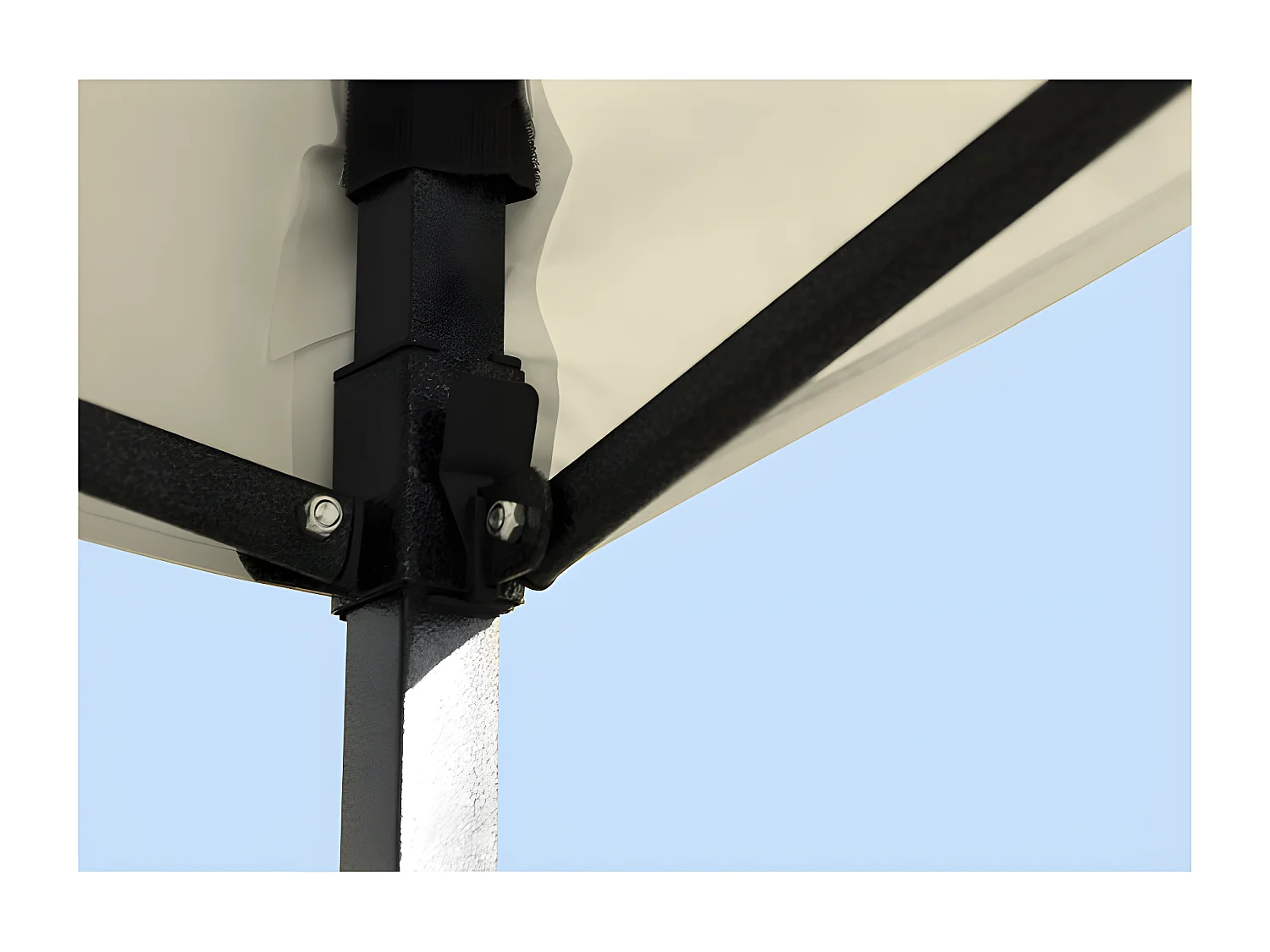 Carpa Plegable 3x3 Basic - Crema - Impermeable - Cenador ideal para Jardín, Playa, Terrazas - Disponible en varios colores