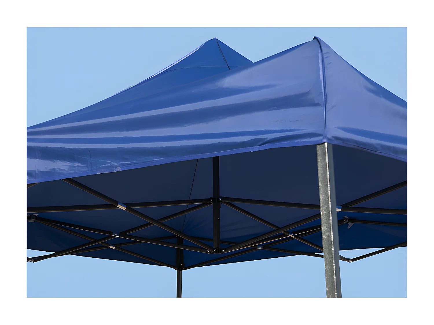 Carpa Plegable 3x3 Basic - Azul - Impermeable - Cenador ideal para Jardín, Playa, Terrazas - Disponible en varios colores