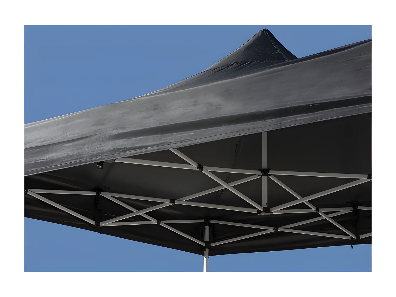 Carpa Plegable 2x2 Master - Negro - Impermeable - Cenador ideal para Camping, Eventos, Playa, Jardín