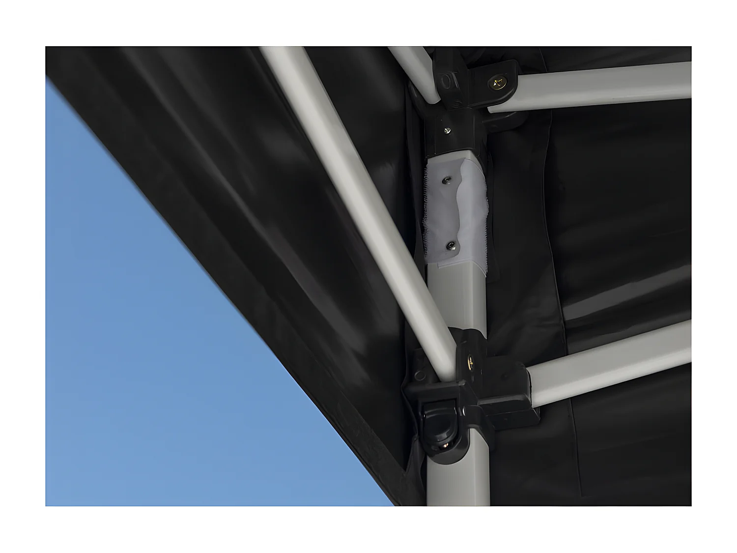 Carpa Plegable 2x2 Master - Negro - Impermeable - Cenador ideal para Camping, Eventos, Playa, Jardín